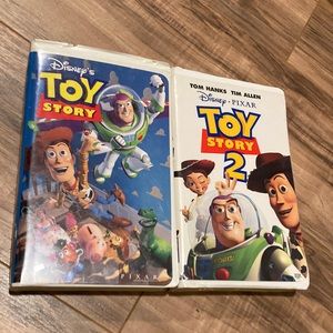Toy Story and Toy Story 2 clamshell vhs tapes